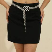 Hollow Out Bohemian Style Waist Chain, Fashion Adjustable Waist Belt With Metal Inlaid, For Women's Party, Beach, , Sexy, Made Of Zinc Alloy, Suitable For Halloween, Christmas, Wedding, Spring/Summer/Autumn/Winter