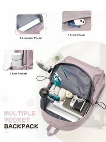 College-Rucksack, wasserdicht, Schultasche, leicht, lässig, Tagesrucksack, College-Laptop-Rucksack für Männer und Frauen, wasserabweisend, Reiserucksack für die High School, Mittelstufe, Grundschule, Mittelstufe, Oberstufe, Büchertaschen für Teenager, Mädchen, Jungen, Studenten, Größe M. Die neuen und alten Versionen werden nach dem Zufallsprinzip versendet.