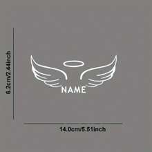 A Unique Angel Wings Personalized Sticker With A Custom Name With High-Quality PVC Material For Laptops, Water Bottles, Cars, Trucks, Motorcycles, Windows, Walls, Cups, Boats, Skateboards, Etc - one-size - View 2