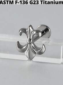 1PC Titanium Heart Lip Ring Ear Cartilage Tragus Internally Threaded Star Lobe Earrings Daith Piercing Jewelry - As Shown - View 12