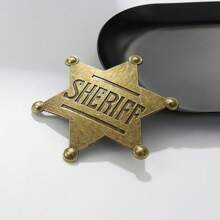 Sheriff Badges, Western Police Vest Badge, Deputy Sheriff Badge, Cowboy Party Decoration Badge,Makeup Ball Costume Props Party Favors Supplies, Police Badge Medallion Pins For Carnival Prizes, Party Bag Gift Fillers