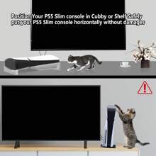 AriKroii Horizontal Stand For PlayStation5 Pro/PlayStation5 Slim Console - Compatible With PlayStation5 Pro/PlayStation5 Slim Disc/Digital Editions - White - View 2