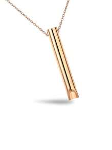 1pc Stainless Steel Breathe Adjustable Necklace Pendant, Unique Stress Relief Gift For Him/Her