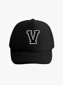 1pc Kid's 26-Letter Baseball Hat, Fashionable And Versatile Mesh Breathable Sun Hat, Suitable For Daily Outings In Spring And Summer, Suitable For Use As A Gift
