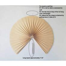 Wall Decor,Japanese Wall Fan Decor,Large Bamboo Fan Wall Art For Boho Hanging Headboard,Decorative Folding Fan For Over Bed Decorations,Large Wall Dcor (Ivory, 48inch) - Màu xám đen - Xem 10