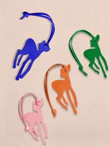 纯色PVC时尚简约可爱趣味动物鹿汽车钥匙扣车挂饰背包单肩包斜挎包手提包托特包挂件行李挂饰适合情侣学生上学 - 彩色 - 查看 10