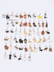 1 Metal Fashion Hot Pet Key Chain Dog Pendant Animal Enamel Keychain Women Bag Jewellery Girlfriend Gift Car Accessories Bag Charm School Cartoon Animal Cute Goth Y2k Bag Accessories Lanyards With Id Holder Car Accessories Bag Charms Christmas Car Accessories Teacher Sister Gift Ideas - Multicolor - View 5