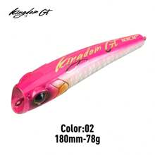 Kingdom Sea Fishing Lure Topwater Popper 55g 78g 160mm 180mm Floating Wobbler Artificial Hard Bait For Sea Tuna GT Fishing Lure