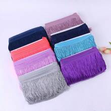 2/10Yards/Pack 15cm Fringe Trim Lace Polyerter Fibre Tassel 4inch Wide Long For Clothes Accessories Latin Wedding Dress DIY Lamp Shade Decoration - Multicolor - View 5