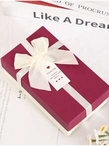 1 pieza Caja de regalo elegante, caja de regalo con lazo rectangular, caja de recuerdos, caja de regalo minimalista para lápiz labial/perfume, regalo de cumpleaños, gran artículo para regalo