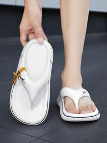 Men's Casual Summer Slippers, Fashionable Minimalist Non-Slip Wear-Resistant Soft Breathable Quick-Drying Flip Flops