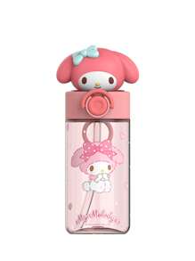 Sanrio 1pc Sanrio Kuromi Water Bottle Water Cup, 500ml Straw Cup,For Outdoor, Camping,Easy To Carry,Holiday Gifts, Birthday Gifts, Party Gifts,Cute Student High Bounce Straw Cup,High Aesthetic Water Cup