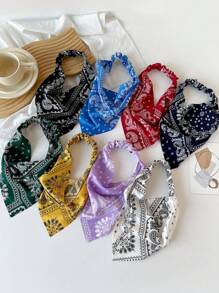 2 件复古波西米亚风格腰果花三角形头带，弹性百搭头带头箍，装饰头带头箍，百搭日常佩戴，适合女性日常搭配，适合作为送给朋友的礼物