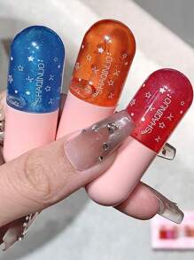 莎琪诺6件套梦幻唇彩套装盒胶囊唇油透明保湿滋润水光唇部护理 - 彩色 - 查看 6