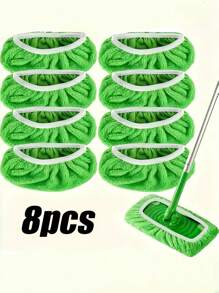 1/2/4/8 件超细纤维清洁拖把替换垫,两种尺寸兼容扫地机,吸水清洁拖把,可水洗替换拖把,干湿两用,易于清洁,清洁用品,返校用品 - 彩色 - 查看 2