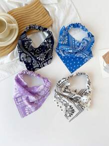 2 件复古波西米亚风格腰果花三角形头带，弹性百搭头带头箍，装饰头带头箍，百搭日常佩戴，适合女性日常搭配，适合作为送给朋友的礼物