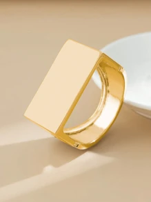 Bộ 1/2 chiếc vòng tay kim loại vuông trơn, thanh lịch, kiểu dáng lò xo, tối giản, thích hợp cho đám cưới, tiệc tùng, cặp đôi, ngày lễ, sinh nhật, quà tặng trang sức đa năng. - vòng đeo tay - Xem 7