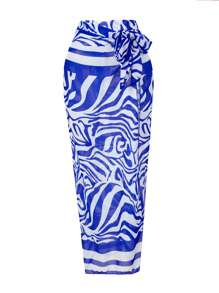 Conjunto de Maiô Bikini Sexy com Cobertura Sarong, Moda de Verão, Praia, Férias, Cobertura Conservadora da Barriga, Exportado para Europa e América