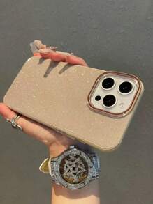 亮片 1 件奢华闪亮兼容 14/13/12/11 Pro Max 柔软 TPU 防震保护手机壳，送给女朋友/男朋友的生日礼物