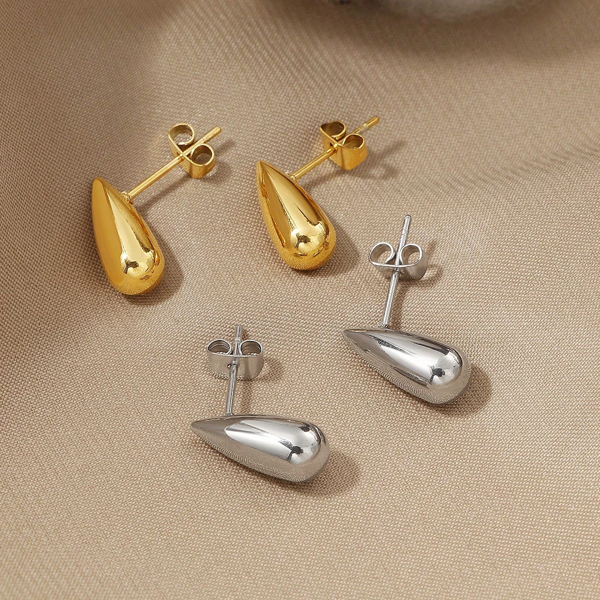 Boucles D'Oreilles En Acier Inoxydable Doré - Marque BSL Bijoux - Neuf Avec étiquette
