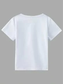 Customized T-Shirt For Young Boy, Suitable For Spring, Summer, Autumn, Can Print Your Family Members Photos, Pets Photos, Life Photos, Memorable Photos