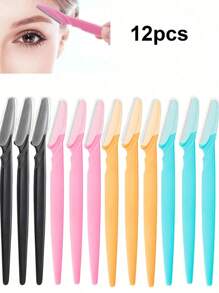 12 件装安全眉毛、面部、体毛修剪器剃须刀，带盖，适用于女士，化妆工具套装，眉毛剃须刀，安全面部脱毛器，面部剃须刀，去角质皮肤刨削工具，男女皆宜 _ 美国 - 彩色 - 查看 13