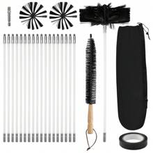 24 - Pcs Chimney Sweep Kit: Thorough Cleaning With 18 Nylon Rods And 6 Brushes For Multiple Ducts - Multicolor - View 8