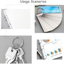 50pcs 20 X 20 Mm Metal Rings/Eyelets, Suitable For Binders, Notebooks, Scrapbooks, Planners, Documents, Photo Albums, Keychains, DIY,Back To School,School Supplies - Silver - View 8