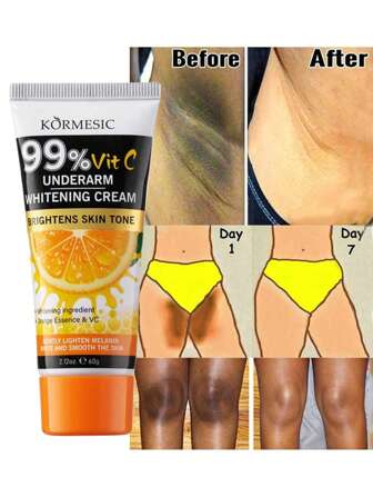 身体护理橙子美白霜VC腋下美白霜，保湿。女士香水。使腋窝和腋下粉红色，植物精华漂白和胶原蛋白，以及乳液霜，去除皮肤暗沉区域