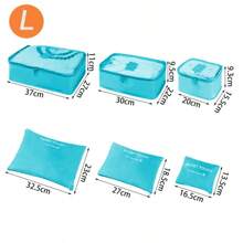 Large Size Travel Organizer 6 Pieces, Portable Suitcase Organizer, Clothes, Shoes, Makeup Bag, Luggage Organizer, Travel Storage Bag