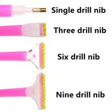3 pièces/7 pièces Stylos peinture diamant DIY, Stylo correcteur à 3/6/9 têtes de perles, Stylo de collage rapide DIY, Stylo de prise de pierre, Stylo de peinture au diamant, Fournitures d'art