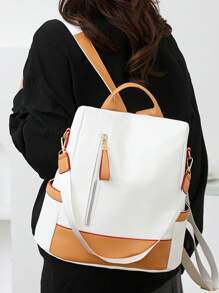 Mochila antirrobo con gran capacidad para mujer de estilo elegante para viajes y portátil, diseño chic callejero