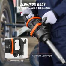 1" Air Impact Wrench Or 1/2" Drive Air Impact Gun Wrench, Up To 5175 Ft Or 3160ft Or 880ft-Lbs Beast Reverse Torque Output Pneumatic Impact Gun W/ 8 Inch Extended Anvil For Repairs And Maintenance Of Heavy Duty Machinery/Semi-Truck/Bus - Wind Cannon Type 1"-3160 Ft-lbs - View 3