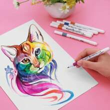 60/48 Colors Acrylic Paint Marker Pens, Suitable For Drawing And Art DIY Creation, Can Be Used For Painting On Fabric, Glass, Ceramic, Plastic And Most Surfaces