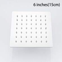1pc Home Fixed Shower Head, Stainless Steel Material, Square Rainfall Shower Head, 4/6/8/10 Inch Bathroom High Pressure Rainfall Shower Head, Bathroom Accessories Home Bathroom Decor Summer