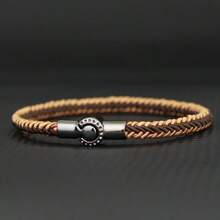 51Luckind Simple Dseign Hand Braided Rope Mixcolor Bracelet Black Magnetic Bracelet For Men Cool Armband Jewelry