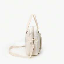 1pc Embroidered Bear Mommy Bag, Large Capacity Maternity Backpack, Shoulder And Crossbody Bag