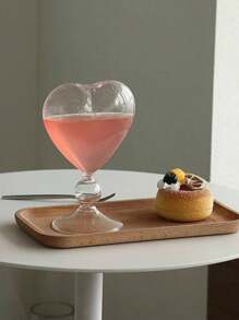 1 pieza Taza con forma de corazón de 210ml/7.1oz con pajita, vaso de vidrio para agua, bebidas, jugo, cóctel, café, verano - transparente - Ver 8