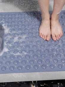 1pc Non-Slip PVC Bath Mat With Massage Nubs - Rectangular, Dot Pattern, Shower And Bathroom Rug, Bath Mats For Bathroom Home Bathroom Decor Fall Decor Back To School - Multicolor - View 2