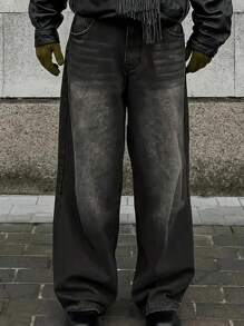 青少年男孩口袋宽松休闲百搭时尚牛仔裤