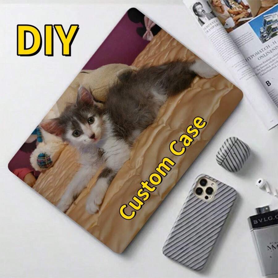 DIY Customizable Text, Photo Compatible With MacBook Air Protective Case, Available In 13/14/15/16 Inch Laptop Shells, Includes Keyboard Cover - DIY - View 1