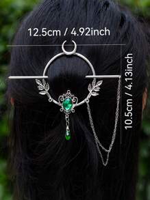 1件金属森林华丽皇冠发簪新月昆虫发夹装饰发髻发髻器发髻发饰发夹，学习用品，美发配件