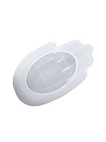 DIY 3D 棕榈烛台树脂铸造模具、蜡烛装饰托盘、石膏硅胶模具、粘土家居装饰 - 白色矽膠模具 - 查看 3