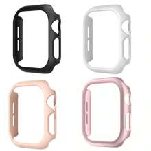 4pcs Hard PC Case Compatible With Apple Watch 46mm 42mm 45mm 41mm 40mm 44mm Matte Bumper Protective Case Frame For IWatch10 9 SE 8 7 6 5 4 3 2 1