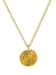 1Pc Casual And Fashionable Imitation Food Shaped Golden Bread Pendant Necklace, Electroplated 18K Gold, Suitable For Daily And Party Wear, Women's Jewelry Gift - Gold - View 11