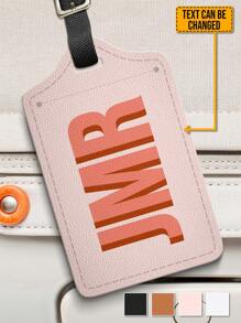 带字母的定制皮革行李牌、个性化旅行必需品、优雅的包袋名牌、旅行者礼物 - As Shown - 查看 1