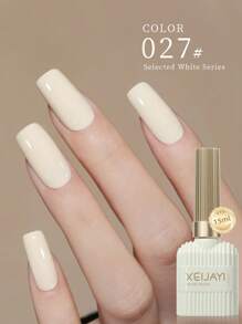 XEIJAYI 8Colors 15Ml Nude Moonlight White Nail Enamel 2025 New Yogurt Cream Soybean Milk Cream White Nail Enamel Nail Polish Gel For Nail Shop - 彩色 - 查看 10