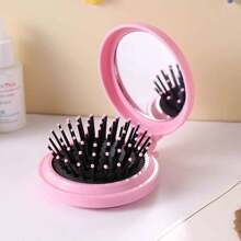 1pc Portable Massage Comb Folding Mirror Travel Hair Brush Mini Air Cushion Comb