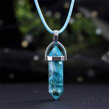 1-7 pièces Collier pendentif en résine avec pierres et coquillages mignons, bijoux charm unisexe, convenant pour le port quotidien, cadeau de Saint-Valentin, accessoire pour toutes les saisons, maman, mère, Fête des Mères, cadeau - Multicolore - Voir 8