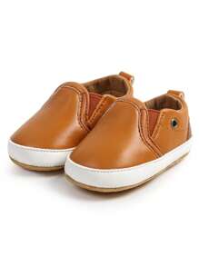 Infant Boys Girls Shoes Non-Slip Sole Sneakers Infant First Walking Toddler Crib Shoes Newborn Loafers Flats. - Brown - View 7